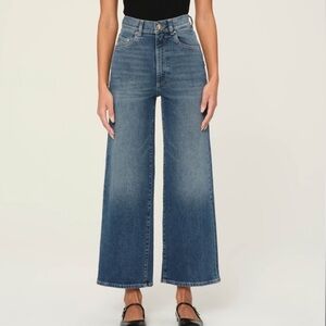 DL1961 Hepburn High-Rise Wide Leg Ankle Jean - Size 25